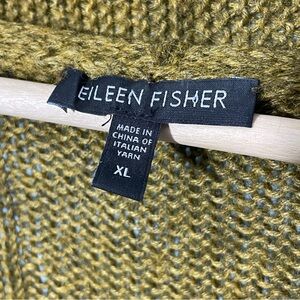 EILEEN FISHER Knit Cardigan Shawl SILK & ALPACA